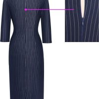 Womens Front Zipper Tie Waist Slim Work Business Office Bodycon Pencil Dress