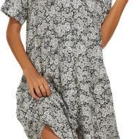 Cotton House Dress Women's Classic Nightgown Short Sleeve Housecoat Button-Up Front Duster Robe…