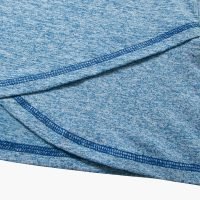 Woman Raglan Sleeve Round Neck Irregular Hem Yoga Workout Shirt Sizes M-3XL