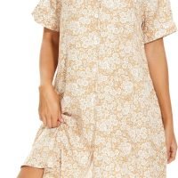 Cotton House Dress Women's Classic Nightgown Short Sleeve Housecoat Button-Up Front Duster Robe…