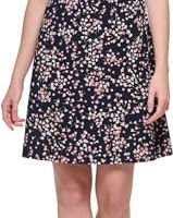 Women's Floral Jersey Short Puff Sleeve Dress