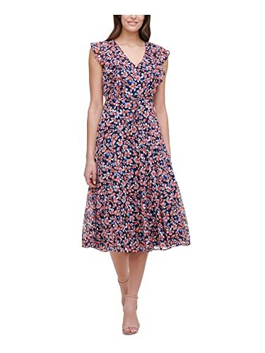 Women'sFloral Chiffon High Low Dress