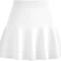 Stretchy Flared Ruffle Layered Mini Skater Skirts for Women