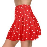 Stretchy Flared Ruffle Layered Mini Skater Skirts for Women