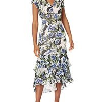 Women'sFloral Chiffon High Low Dress