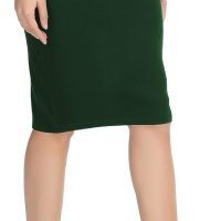 Women's Elastic Waist Stretch Bodycon Midi Pencil Skirt