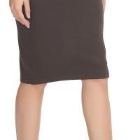 Women's Elastic Waist Stretch Bodycon Midi Pencil Skirt