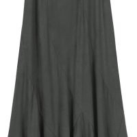Women's Vintage Elastic Waist A-Line Long Midi Skirt