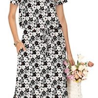 Womens Hide Belly Mid Length Work Casual Dress with Pockets