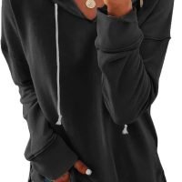 Women Casual Hoodie Long Sleeves Fashion Pullover Sweatshirts Loose Fit Tunic Winter Tops Comy Shirts