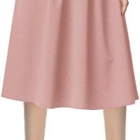 Women's Flared A line Pocket Skirt High Waist Pleated Midi Skirt