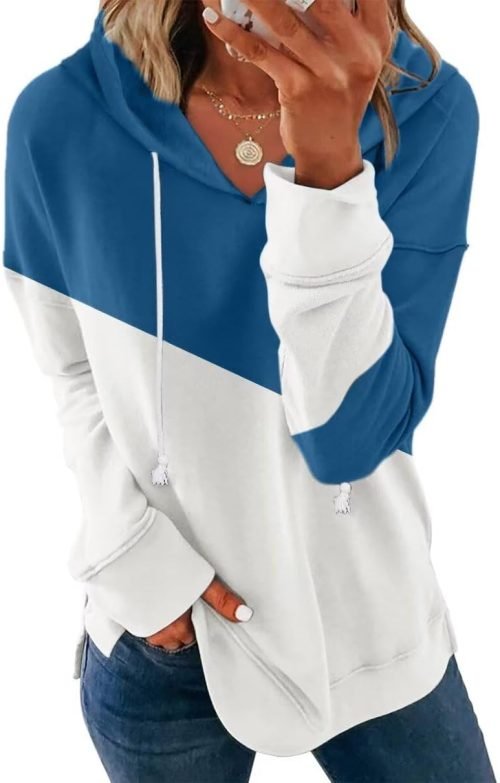 Women Casual Hoodie Long Sleeves Fashion Pullover Sweatshirts Loose Fit Tunic Winter Tops Comy Shirts