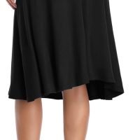 Women's Ruched Waist Stretchy Flared Yoga Skirt High Waist Midi Skirt for Women