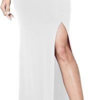 Women's Vintage High Waist Bodycon Split Maxi Skirt