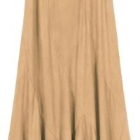 Women's Vintage Elastic Waist A-Line Long Midi Skirt