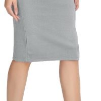 Women's Elastic Waist Stretch Bodycon Midi Pencil Skirt