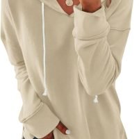 Women Casual Hoodie Long Sleeves Fashion Pullover Sweatshirts Loose Fit Tunic Winter Tops Comy Shirts