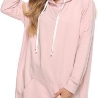 Womens Oversized Hoodie Extra Long Hooded Tunic Sweatshirt with Pockets