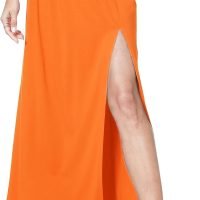 Women's Elastic High Waist Maxi Skirt Split Maxi Beach Skirt