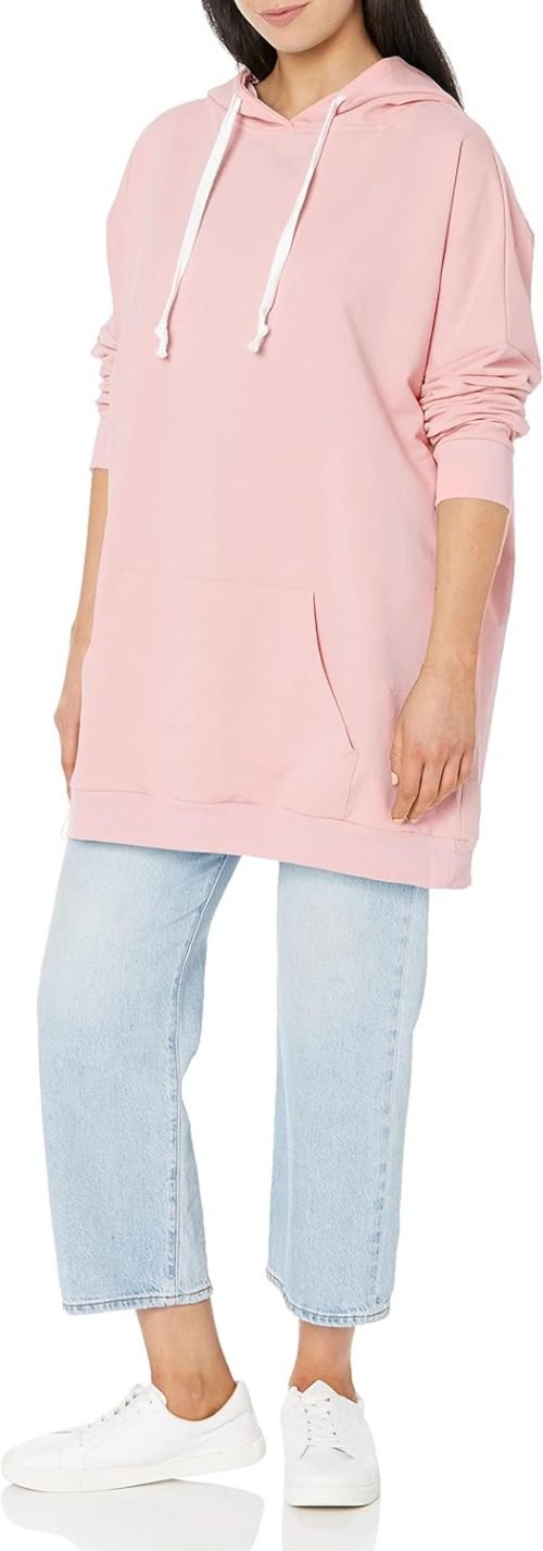 Womens Oversized Hoodie Extra Long Hooded Tunic Sweatshirt with Pockets