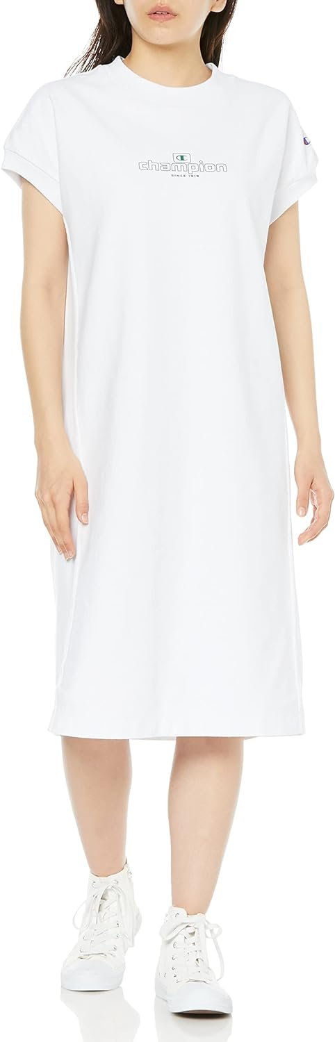 Round Neck, 100% Cotton, 9.4 oz, Script Logo, Reverse Weave Dress, Women's, Casual