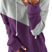 Women Casual Hoodie Long Sleeves Fashion Pullover Sweatshirts Loose Fit Tunic Winter Tops Comy Shirts