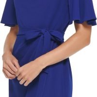 Women's Crepe Desk to Dinner Cowl Neck Dress