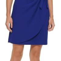 Women's Crepe Desk to Dinner Cowl Neck Dress