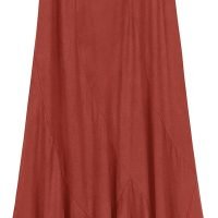 Women's Vintage Elastic Waist A-Line Long Midi Skirt