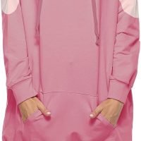 Womens Oversized Hoodie Extra Long Hooded Tunic Sweatshirt with Pockets