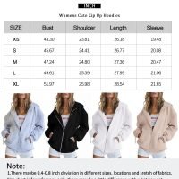 Womens Zip Up Hoodies Long Sleeve Sweatshirts Fall Outfits Oversized Sweaters Casual Fashion Jackets