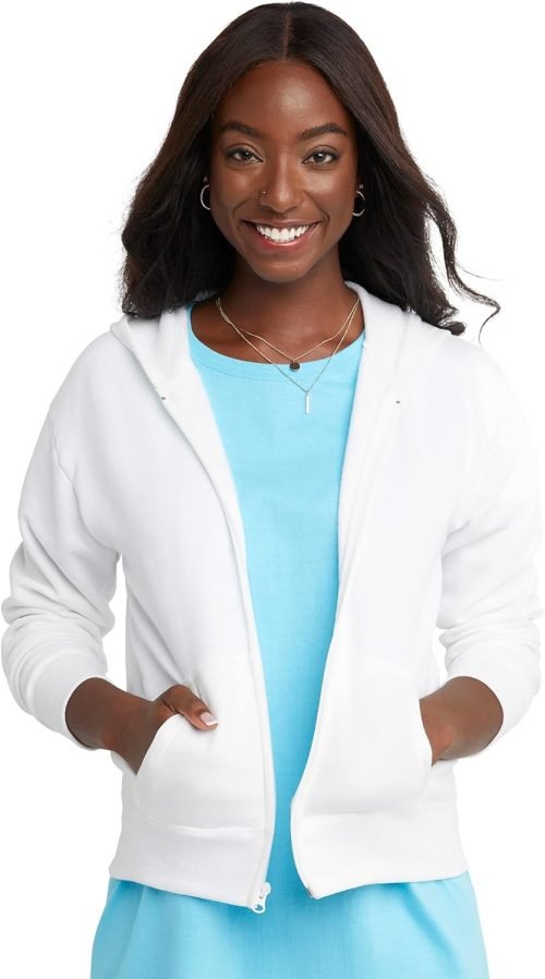 Women's Full-Zip Fleece Hoodie, Zip-Up Hooded Sweatshirt For Women