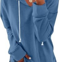 Women Casual Hoodie Long Sleeves Fashion Pullover Sweatshirts Loose Fit Tunic Winter Tops Comy Shirts