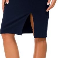 Women's Knee Length Stretch Pencil Skirt High Waisted Bodycon Midi Straight Skirt