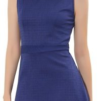 Women's Plaid Dress Sleeveless Fit and Flare Houndstooth Work Dresses