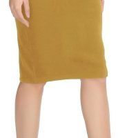 Women's Elastic Waist Stretch Bodycon Midi Pencil Skirt