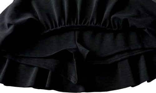 Women Stretchy Flared Ruffle Layered Mini Tennis Skater Skirts with Short