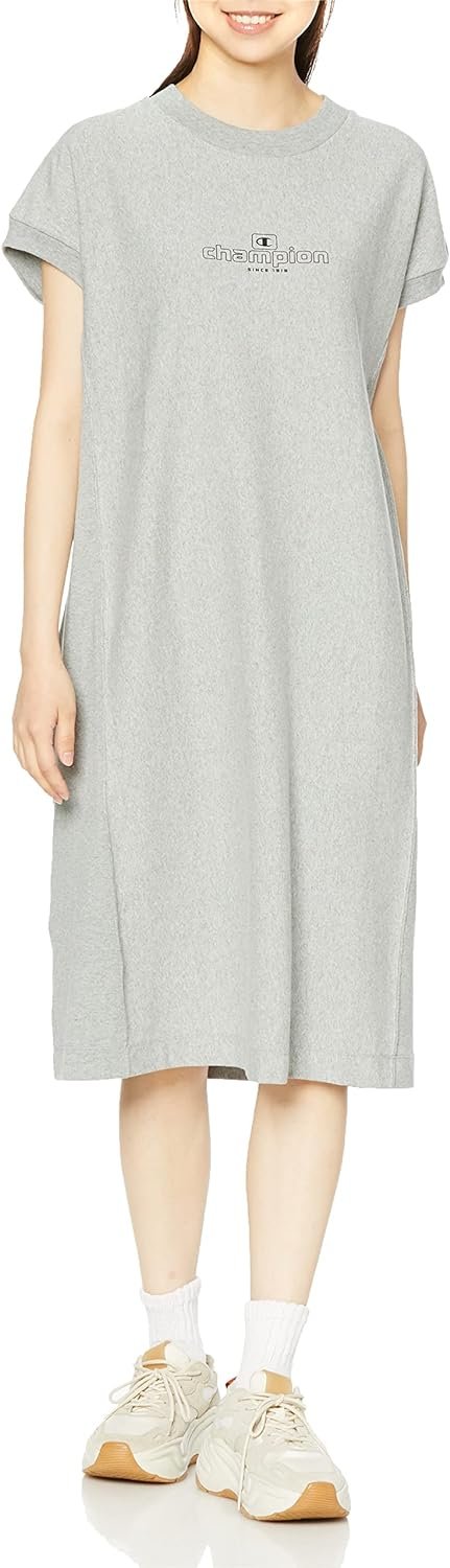 Round Neck, 100% Cotton, 9.4 oz, Script Logo, Reverse Weave Dress, Women's, Casual