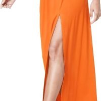 Women's Elastic High Waist Maxi Skirt Split Maxi Beach Skirt