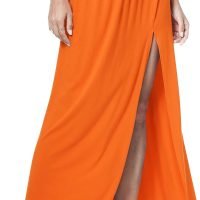 Women's Elastic High Waist Maxi Skirt Split Maxi Beach Skirt