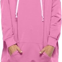 Womens Oversized Hoodie Extra Long Hooded Tunic Sweatshirt with Pockets