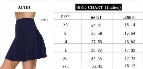 Stretchy Flared Ruffle Layered Mini Skater Skirts for Women