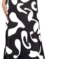 Women's Fold Over High Waisted Floor Length Maxi Flare Skirt with Pockets