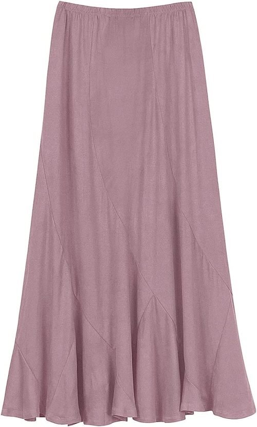 Women's Vintage Elastic Waist A-Line Long Midi Skirt