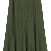 Women's Vintage Elastic Waist A-Line Long Midi Skirt