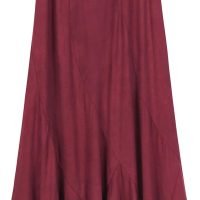 Women's Vintage Elastic Waist A-Line Long Midi Skirt