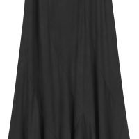 Women's Vintage Elastic Waist A-Line Long Midi Skirt