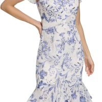 Women'sFloral Chiffon High Low Dress