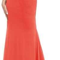 Women's Fold Over High Waisted Floor Length Maxi Flare Skirt with Pockets