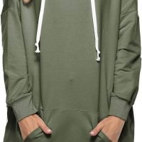 Womens Oversized Hoodie Extra Long Hooded Tunic Sweatshirt with Pockets